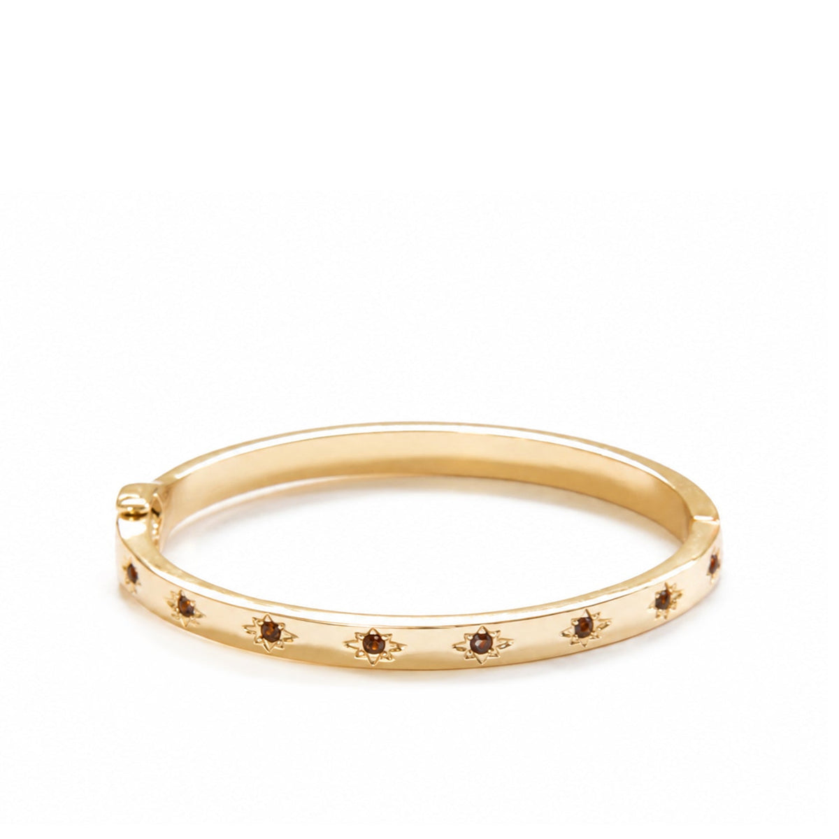 Selene Bangle - Gold Smokey Quartz
