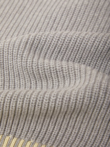 Sienna Stripe Rib Pullover - Grey Pearl Combo