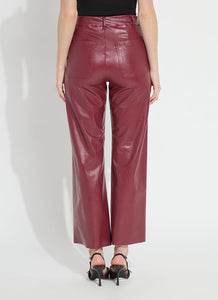 Vegan Leather Wide Leg Pant - Chocolate Cosmos