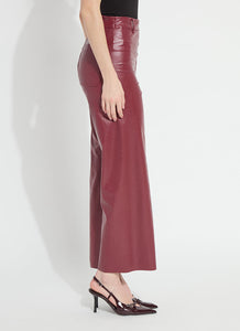 Vegan Leather Wide Leg Pant - Chocolate Cosmos