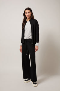 Odessa Reversible Knit Lounge Wide Leg - Black/Pearl Grey