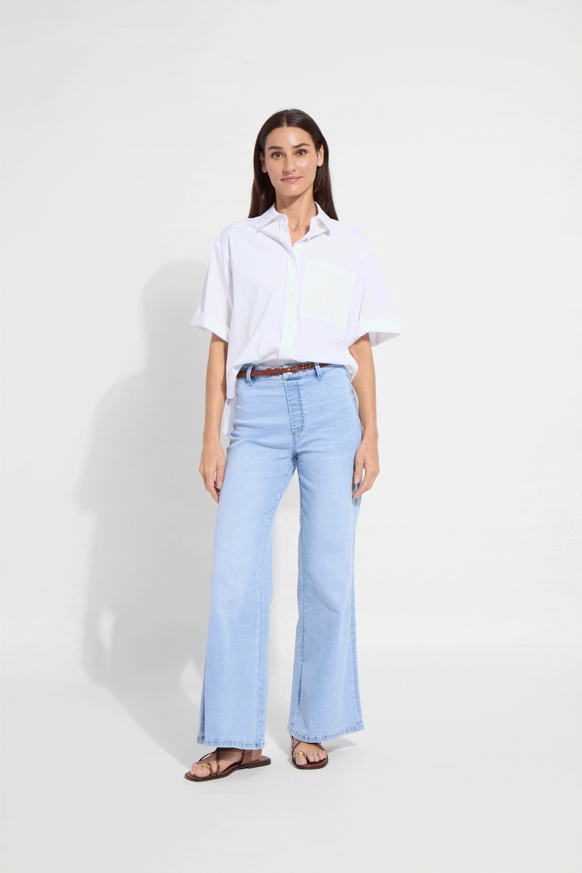 Iris Wide Leg Everyday Denim - Bleached Blue