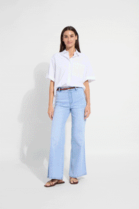 Iris Wide Leg Everyday Denim - Bleached Blue