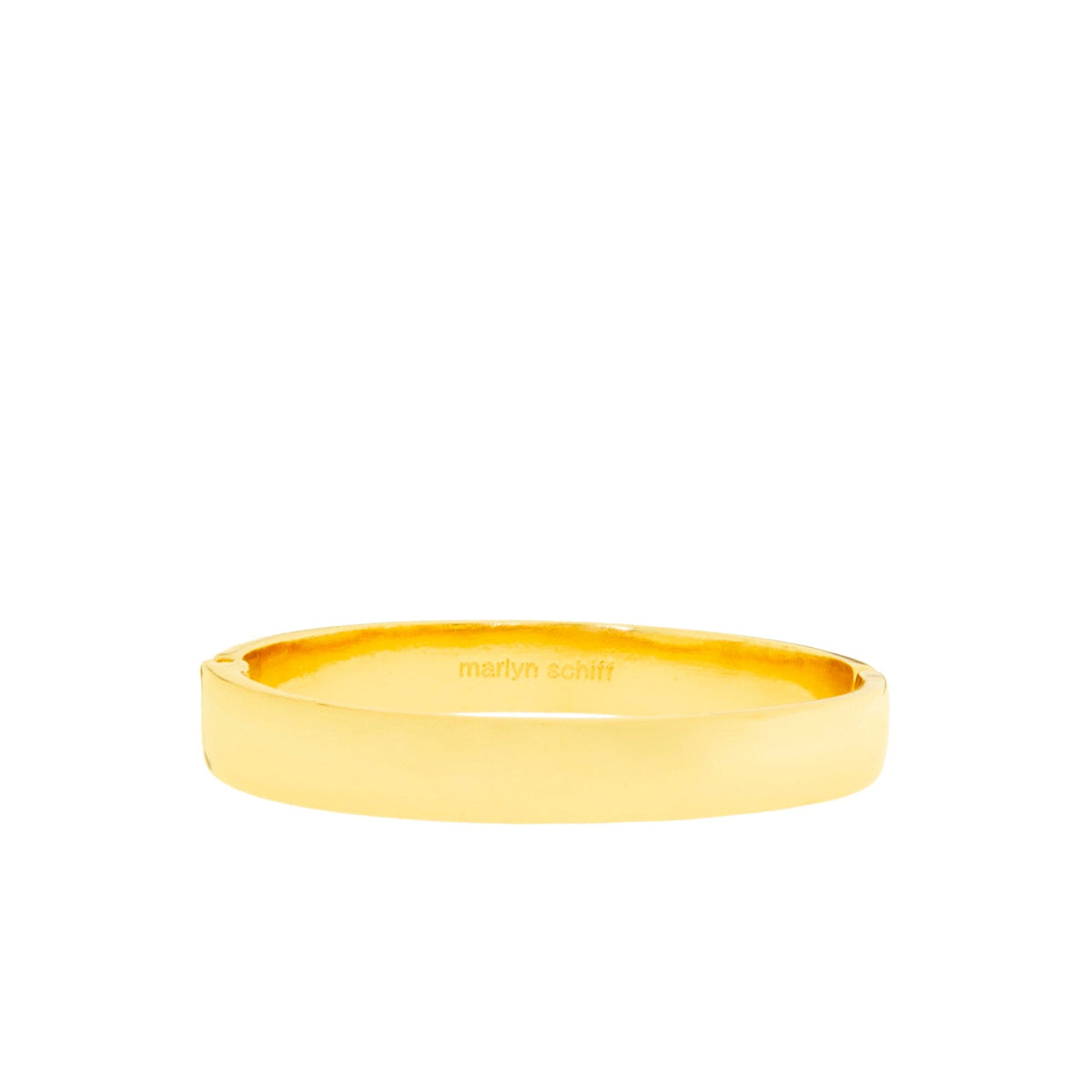 10mm Flat Hinge Bangle - Gold