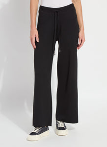 Odessa Reversible Knit Lounge Wide Leg - Black/Pearl Grey