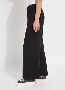 Odessa Reversible Knit Lounge Wide Leg - Black/Pearl Grey