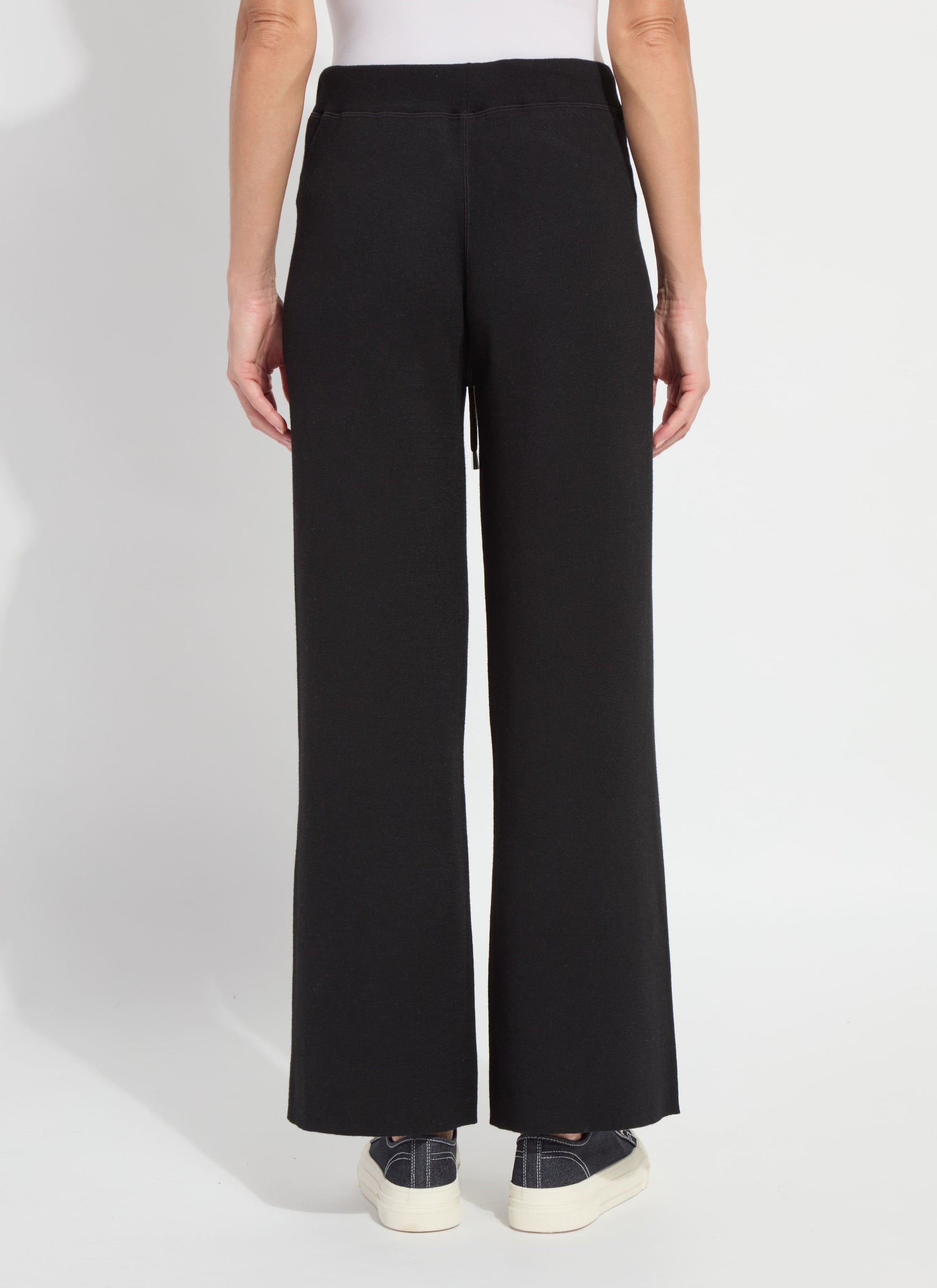 Odessa Reversible Knit Lounge Wide Leg - Black/Pearl Grey
