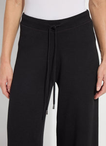 Odessa Reversible Knit Lounge Wide Leg - Black/Pearl Grey