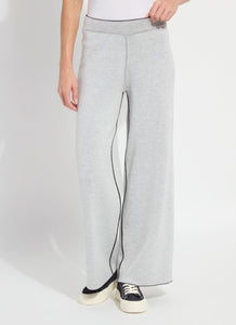 Odessa Reversible Knit Lounge Wide Leg - Black/Pearl Grey