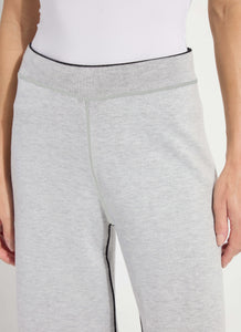 Odessa Reversible Knit Lounge Wide Leg - Black/Pearl Grey