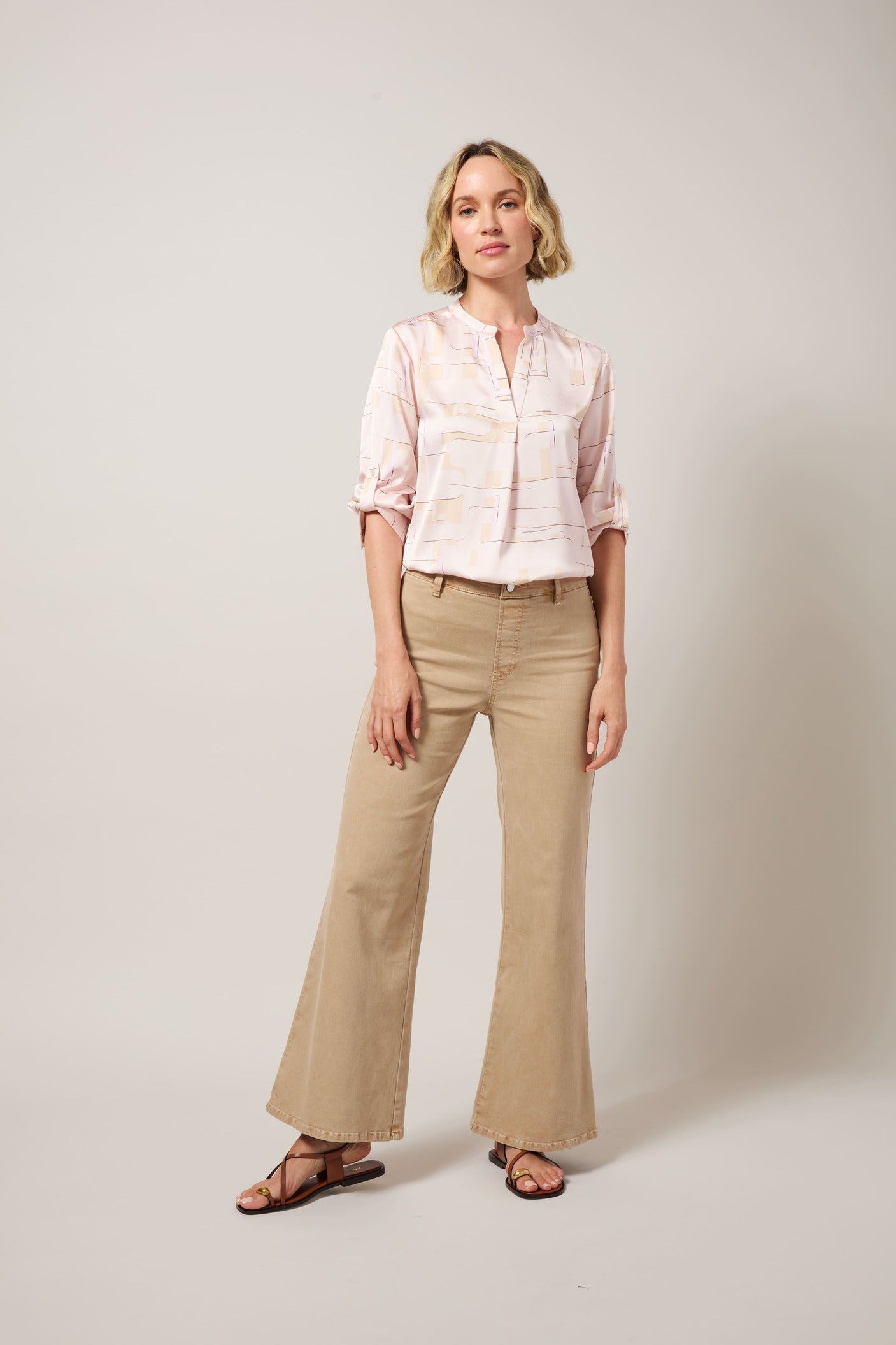 Iris Wide Leg Everyday Denim - Desert Khaki