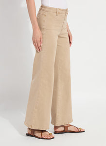 Iris Wide Leg Everyday Denim - Desert Khaki