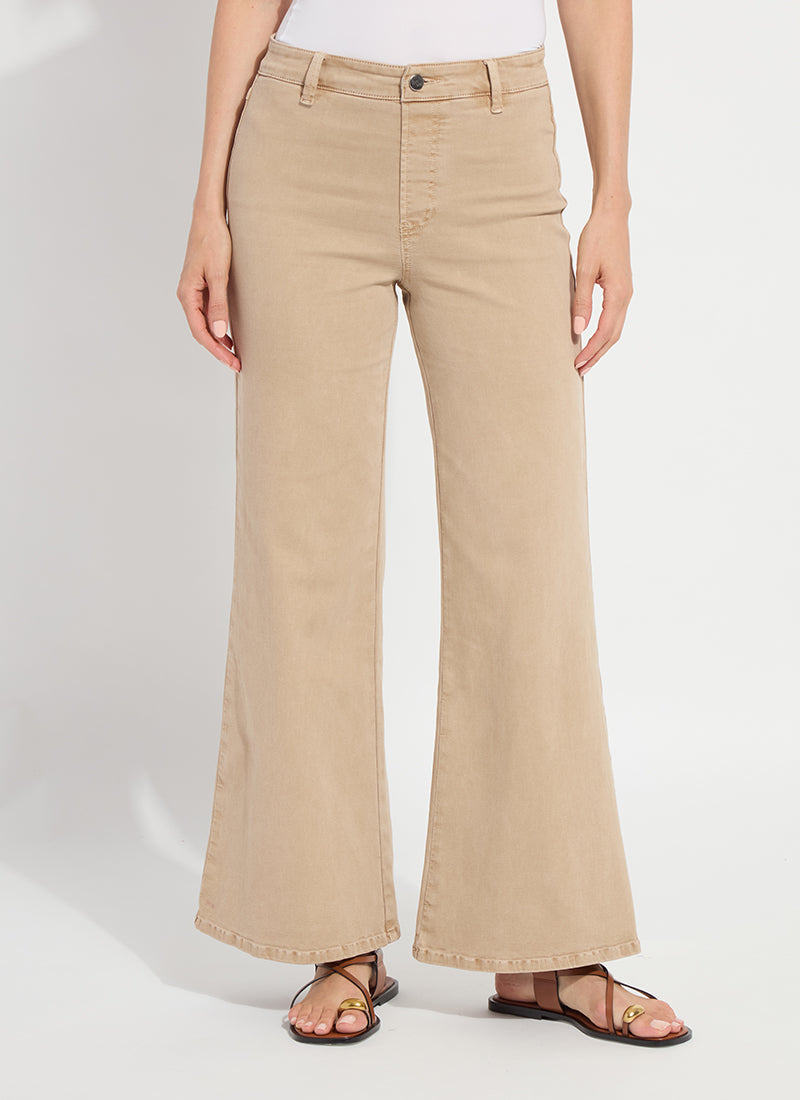 Iris Wide Leg Everyday Denim - Desert Khaki