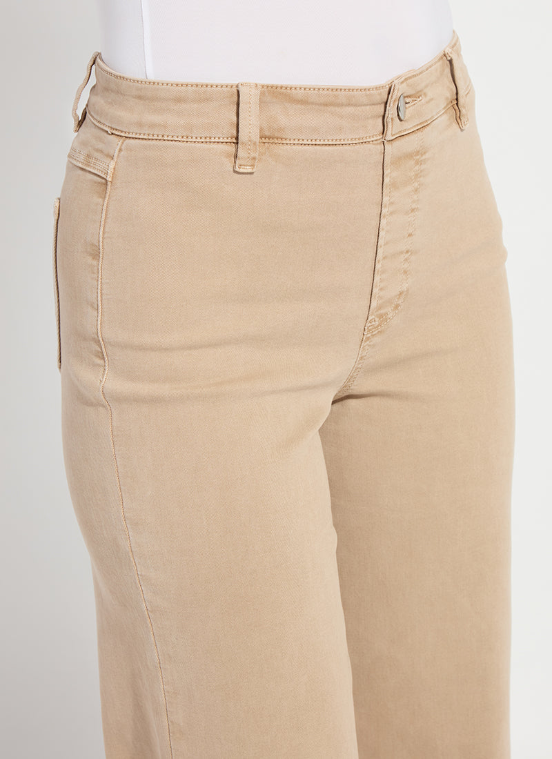 Iris Wide Leg Everyday Denim - Desert Khaki
