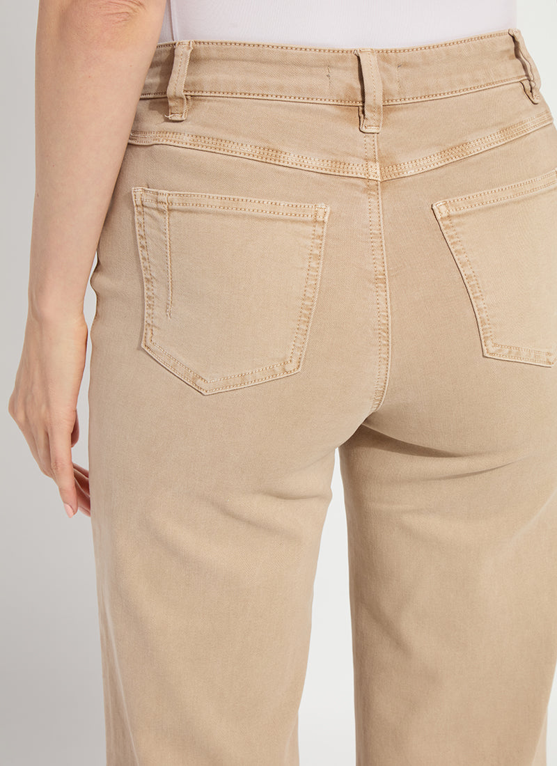 Iris Wide Leg Everyday Denim - Desert Khaki