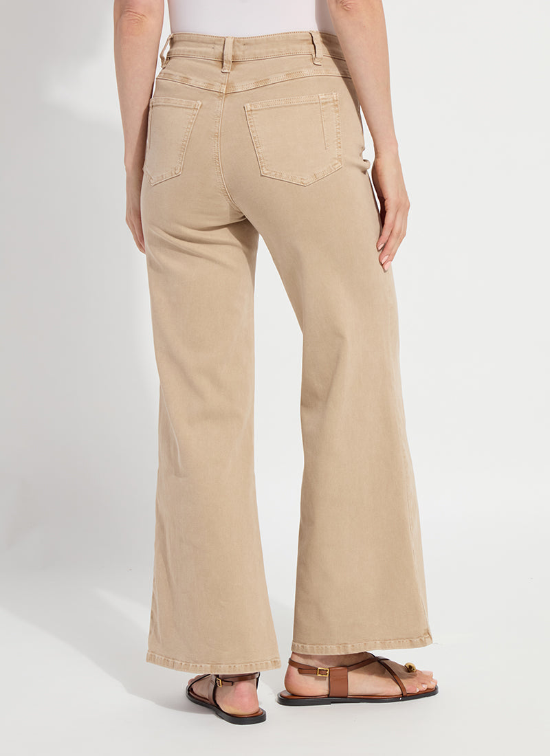 Iris Wide Leg Everyday Denim - Desert Khaki