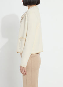 Sherry Blanket Stitch Cardigan - Buttercream