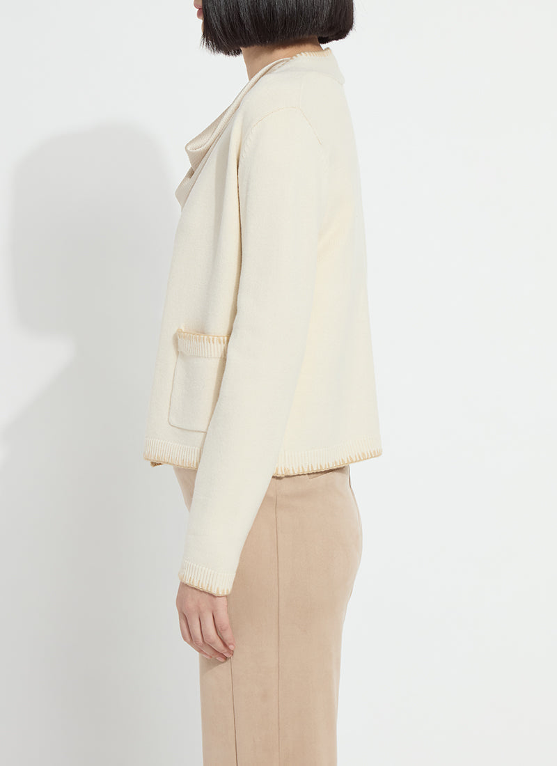 Sherry Blanket Stitch Cardigan - Buttercream
