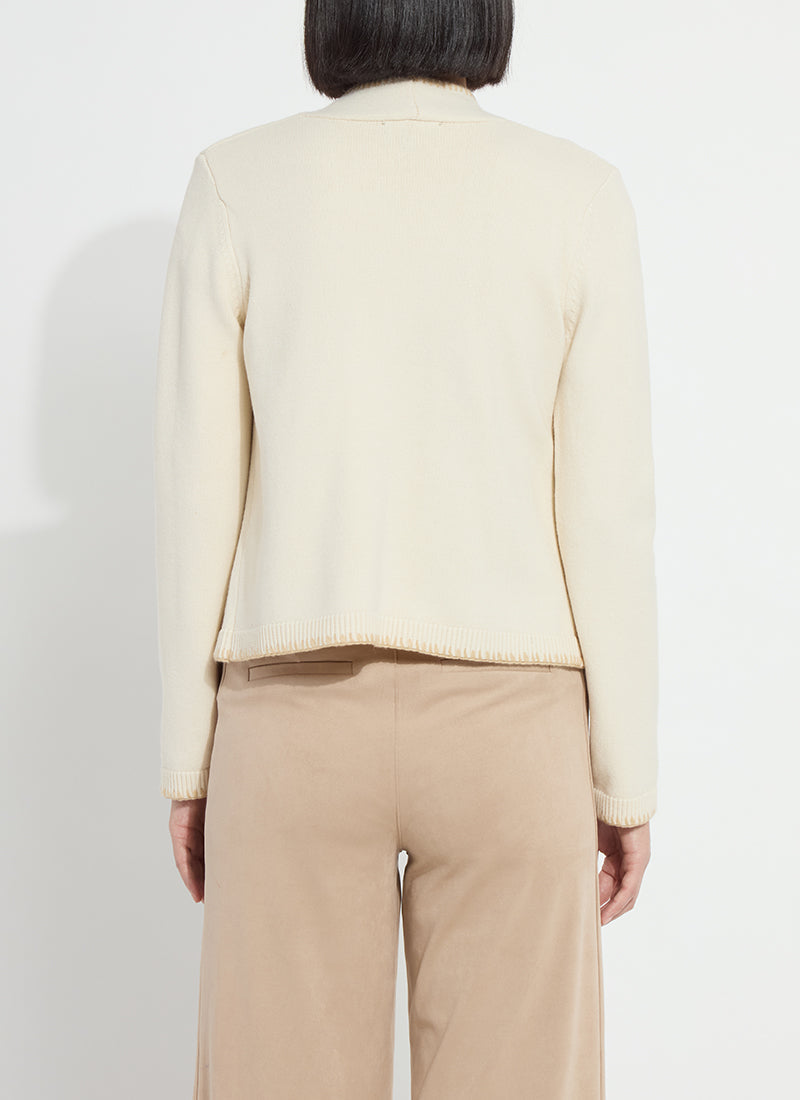 Sherry Blanket Stitch Cardigan - Buttercream