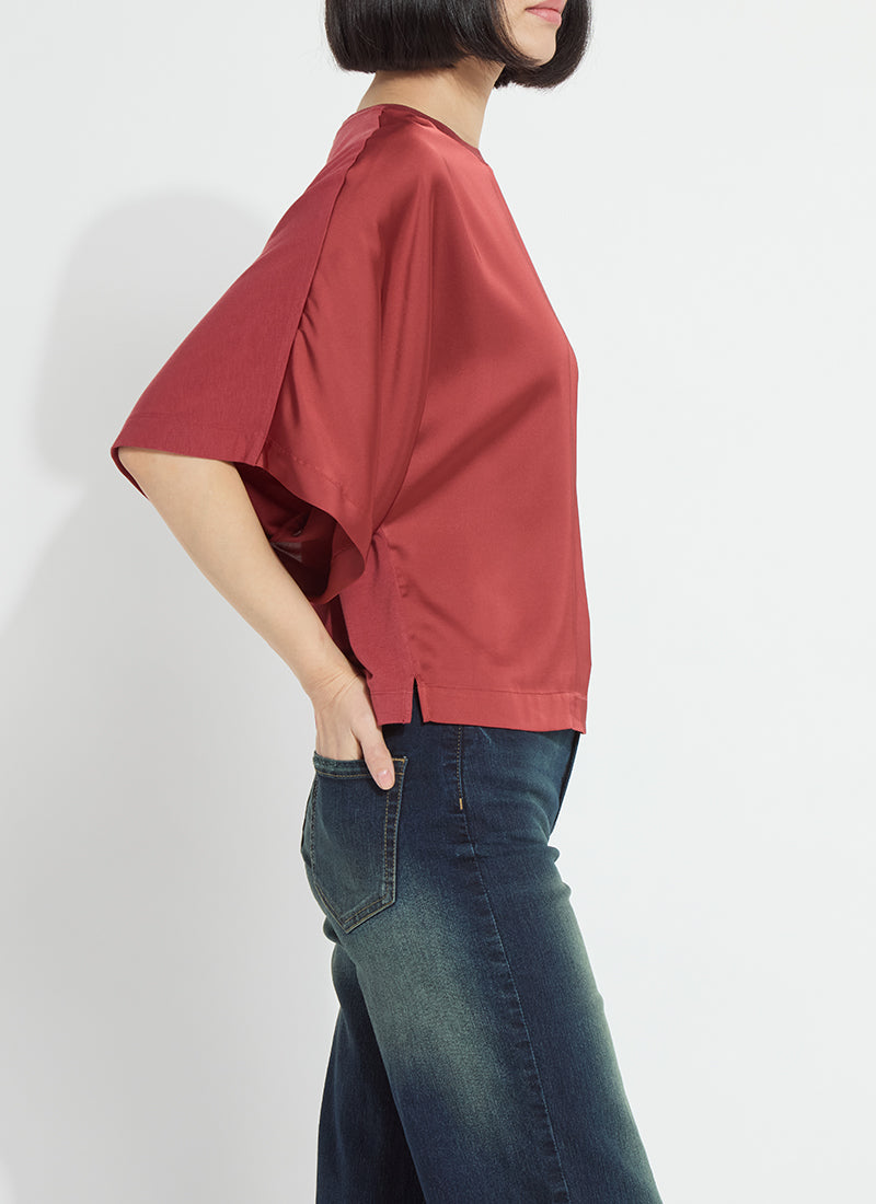 Ginger Mixed-Media Tee - Copper Blush