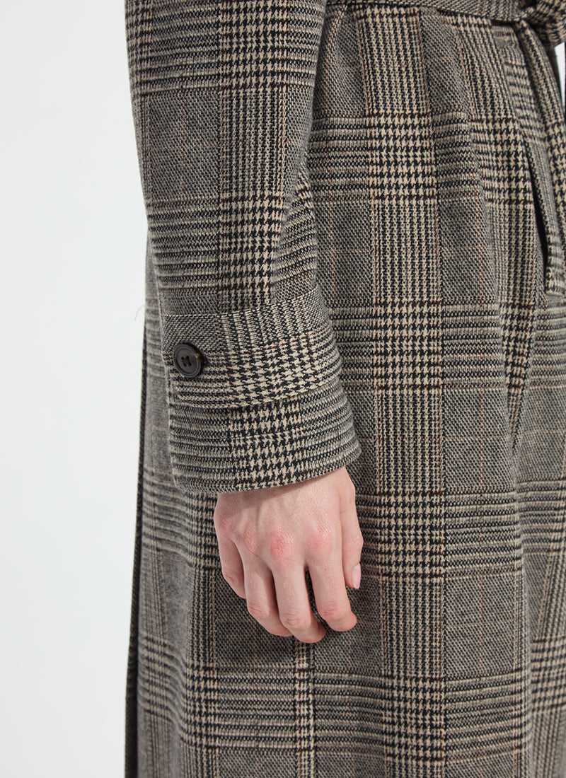 Marla Brushed Ponte Belted Trench Coat - Cambridge Boheme