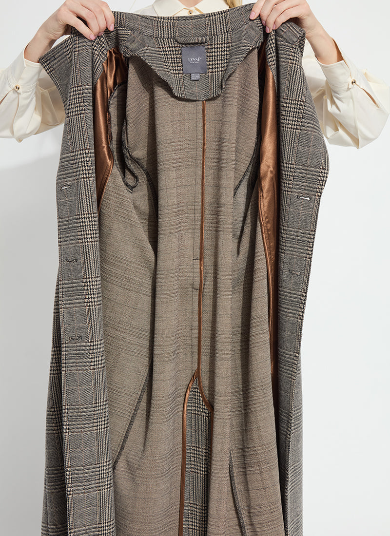 Marla Brushed Ponte Belted Trench Coat - Cambridge Boheme