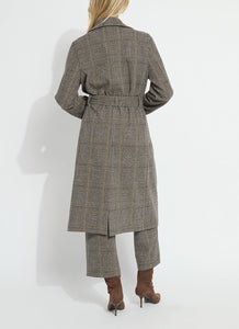 Marla Brushed Ponte Belted Trench Coat - Cambridge Boheme