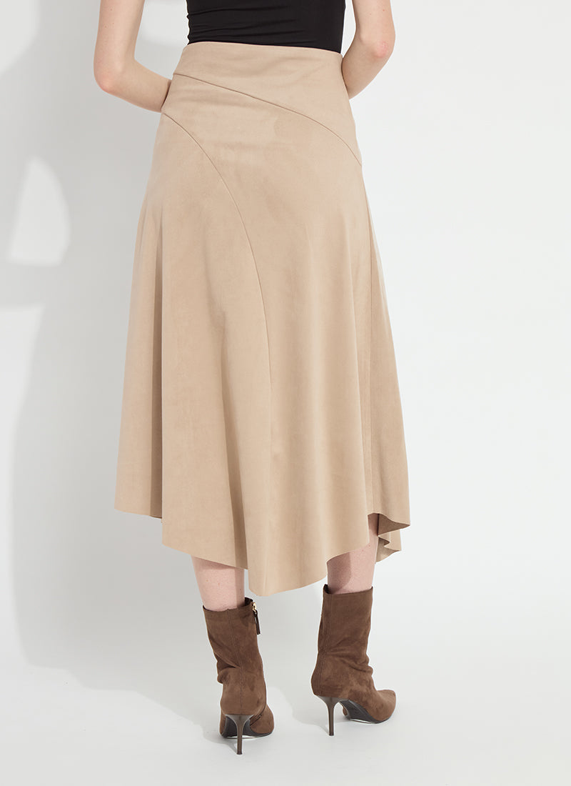 Azalea Vegan Suede Skirt - Salted Caramel