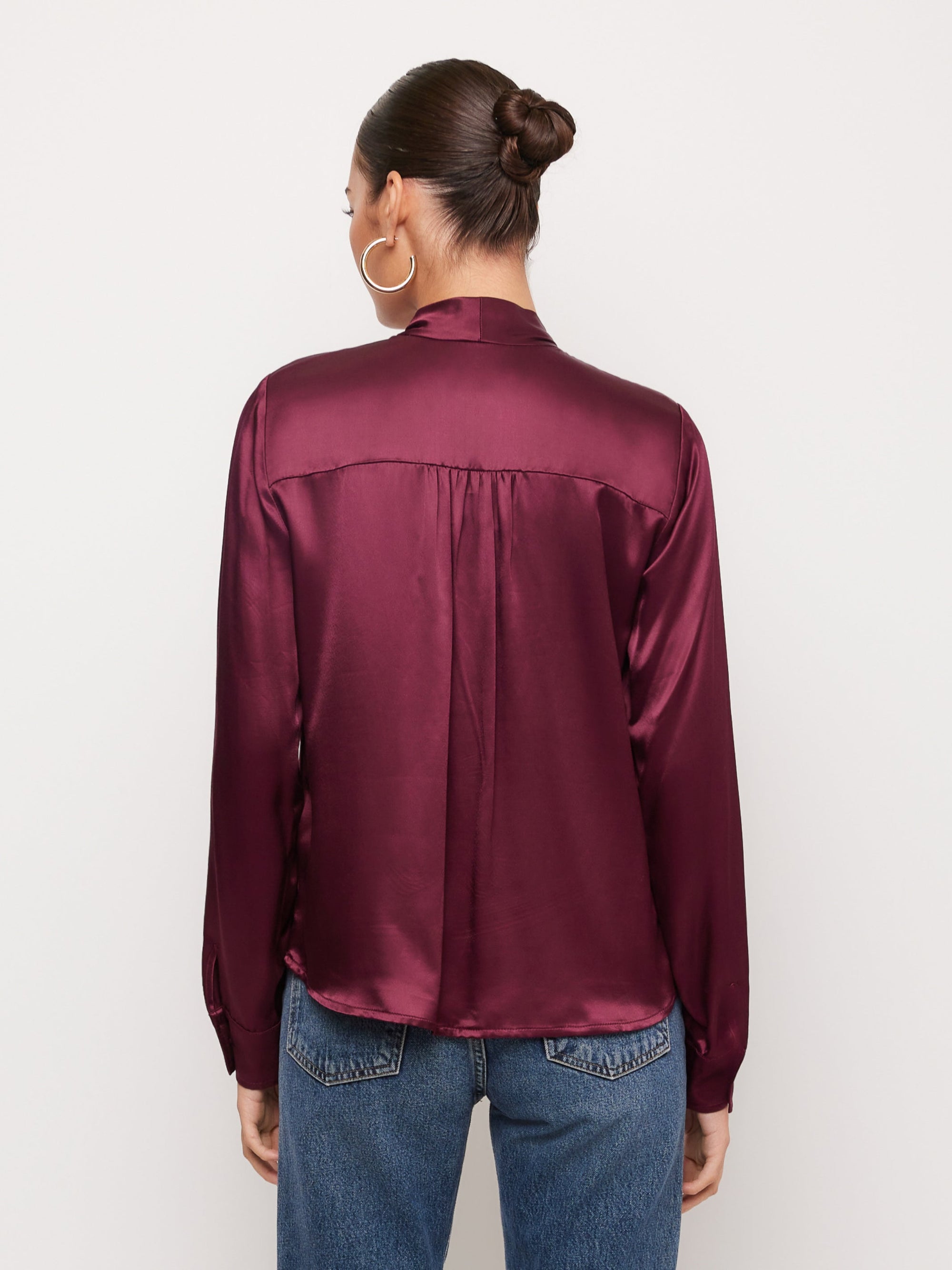 Patty Tie-Neck Top - Merlot