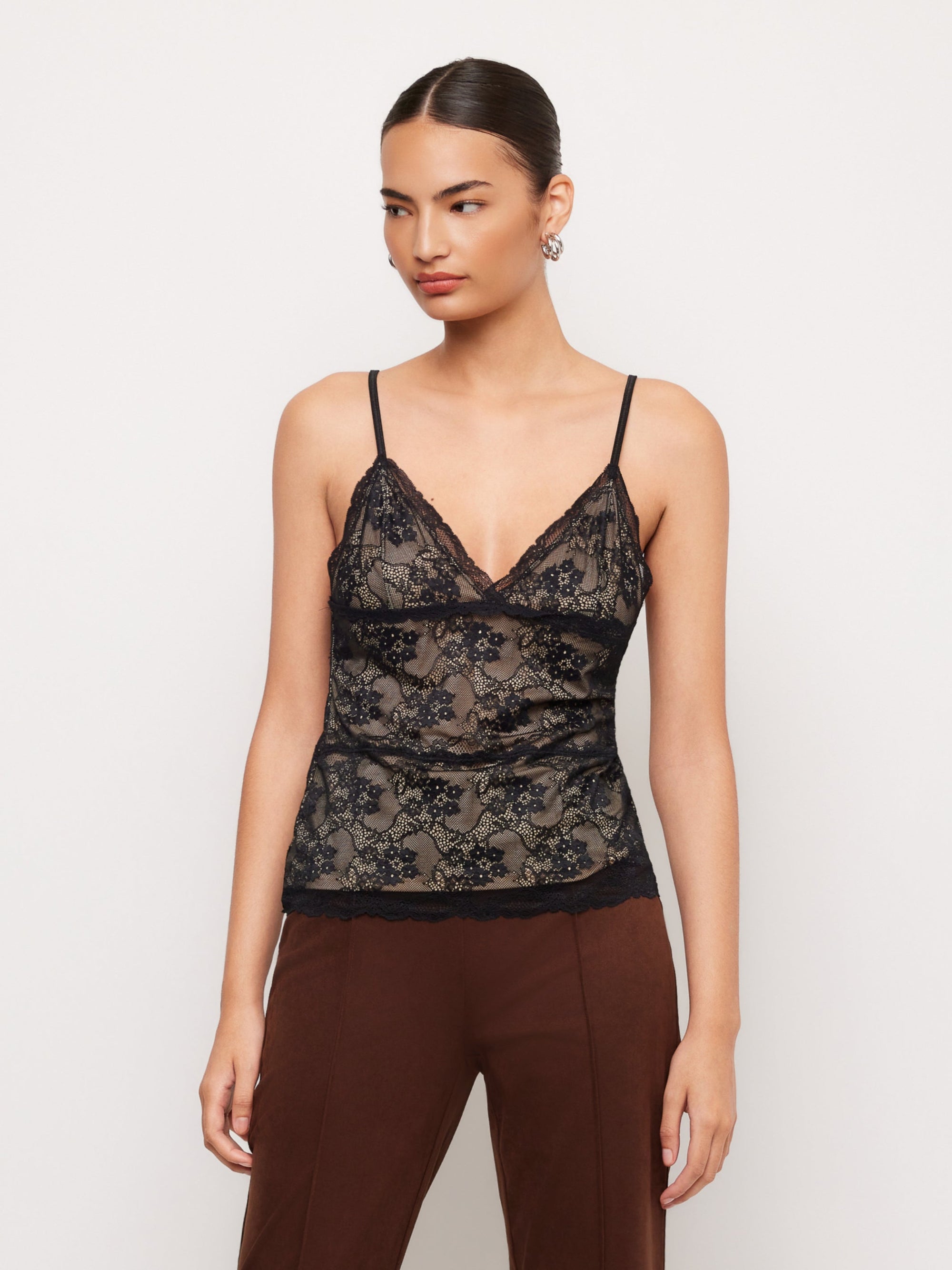Ciera Lace Cami - Black