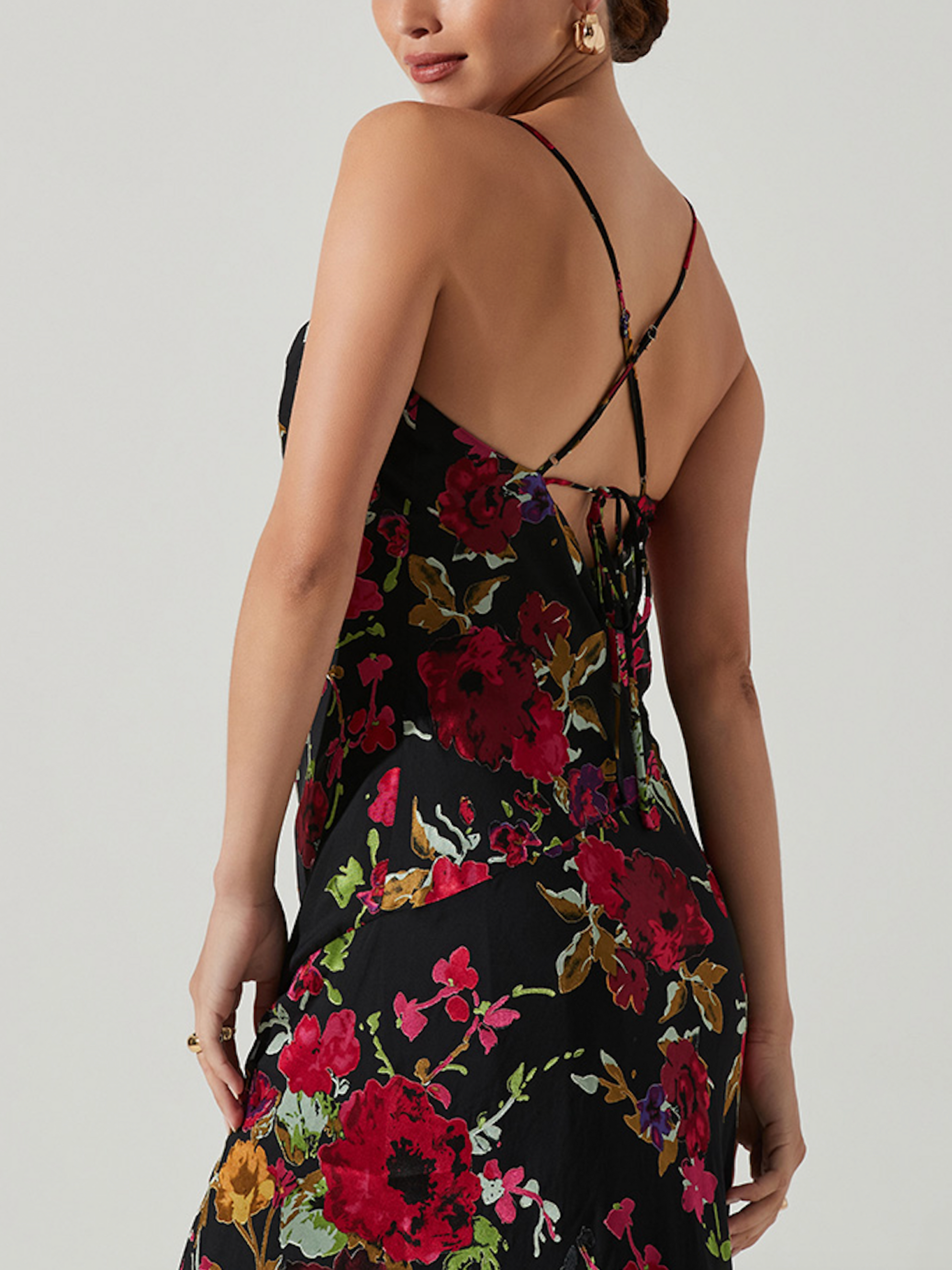 ASTR - Gaia Floral Burnout Midi Dress