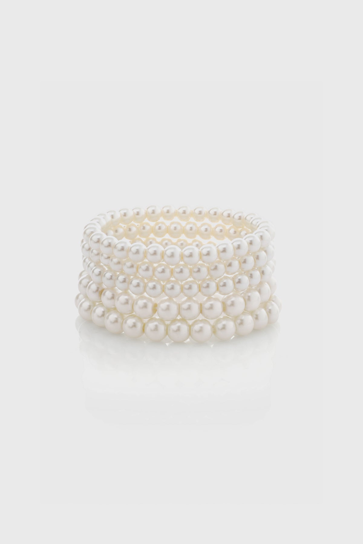 Five Strand Pearl Bracelet - Cream