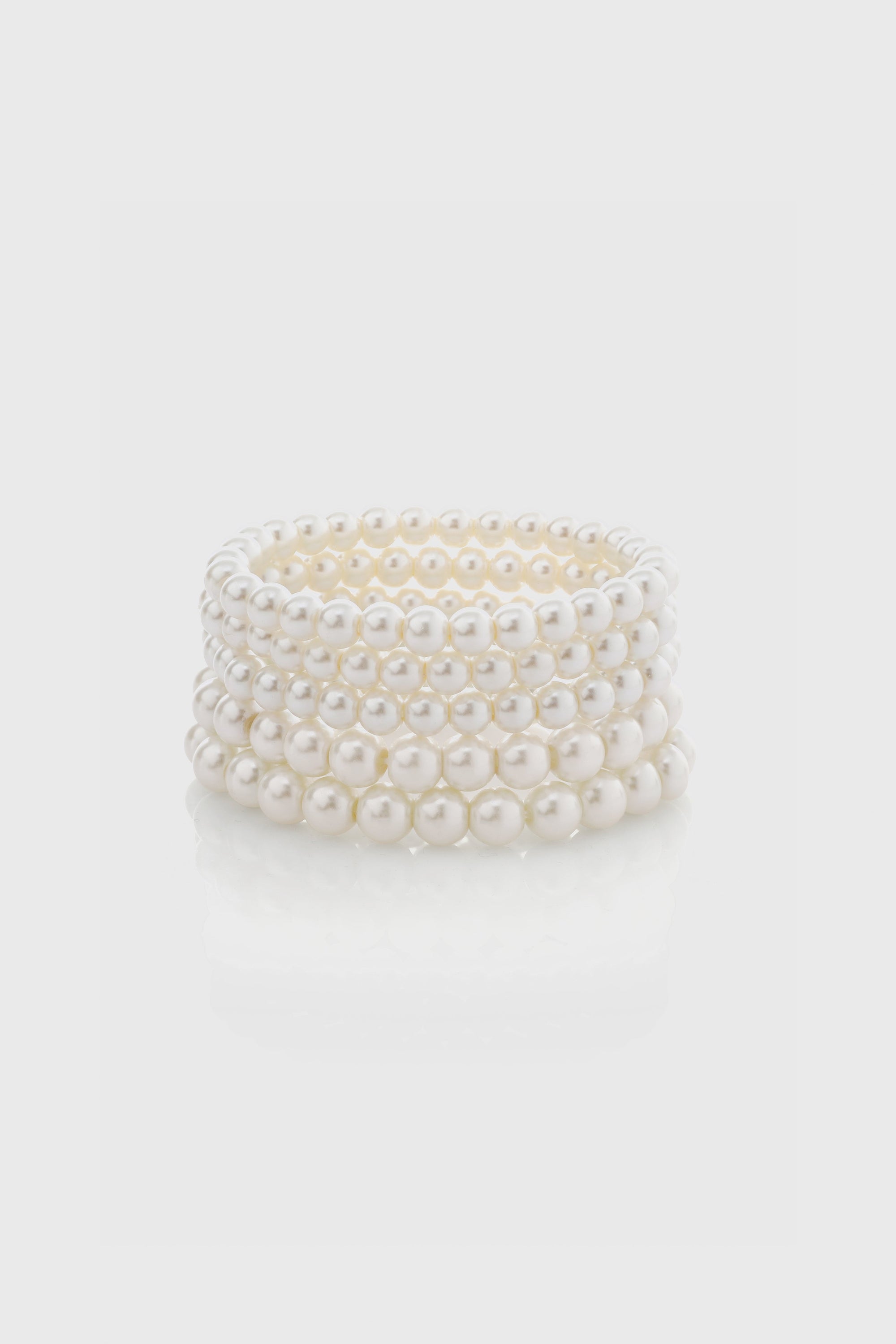 Five Strand Pearl Bracelet - Cream