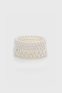 Five Strand Pearl Bracelet - Cream