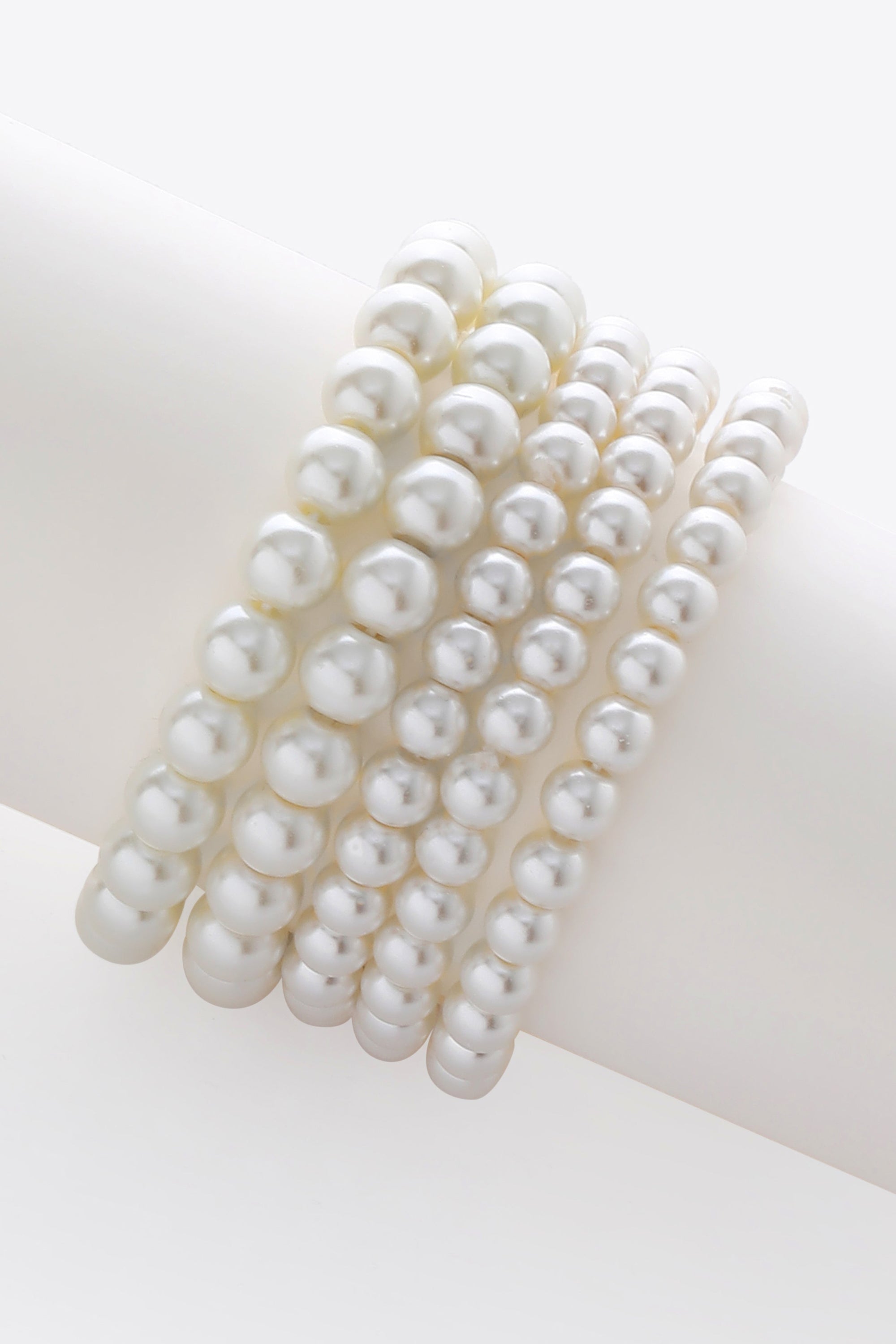 Five Strand Pearl Bracelet - Cream
