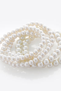 Five Strand Pearl Bracelet - Cream