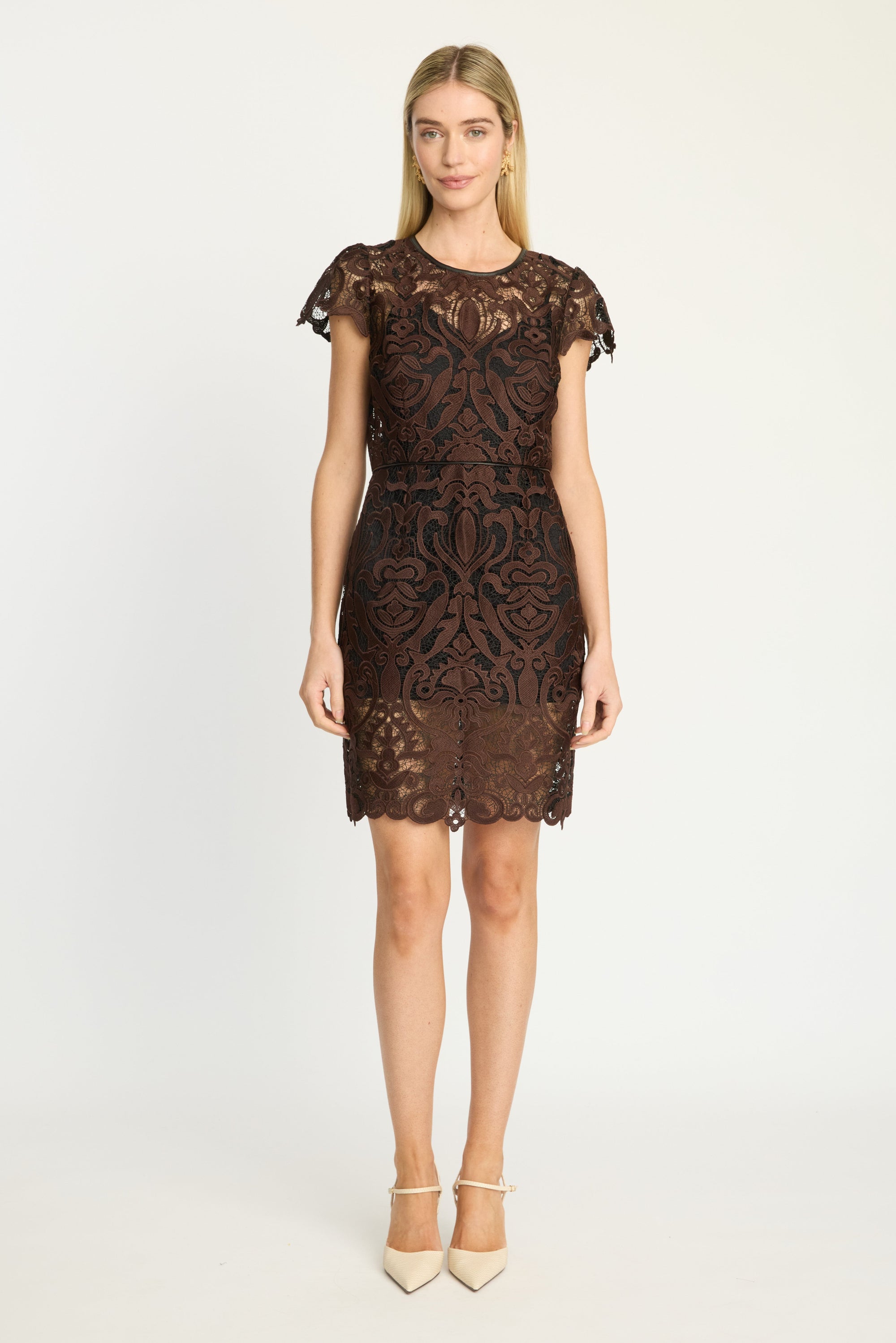 Vanna Dress - Chocolate Brown/Black