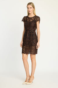 Vanna Dress - Chocolate Brown/Black