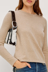 Cotton Cashmere Long Sleeve T-Shirt - Heather Oat