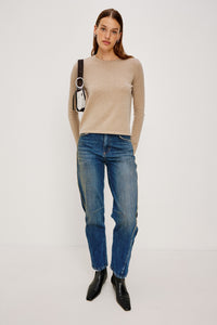 Cotton Cashmere Long Sleeve T-Shirt - Heather Oat