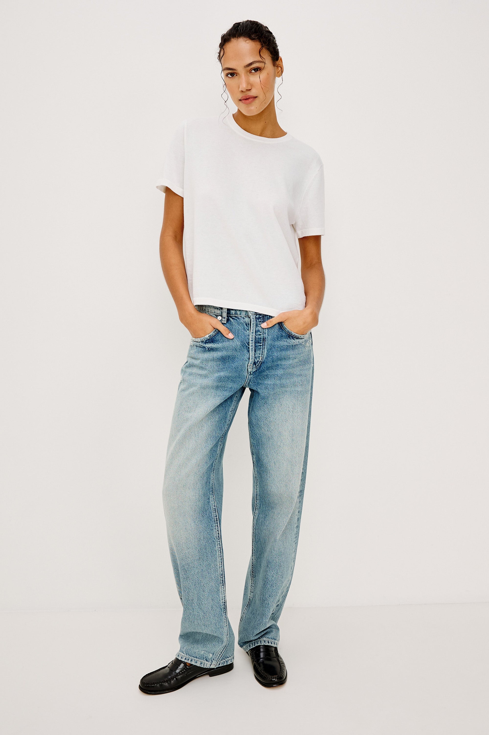 Cotton Cashmere T-Shirt - White