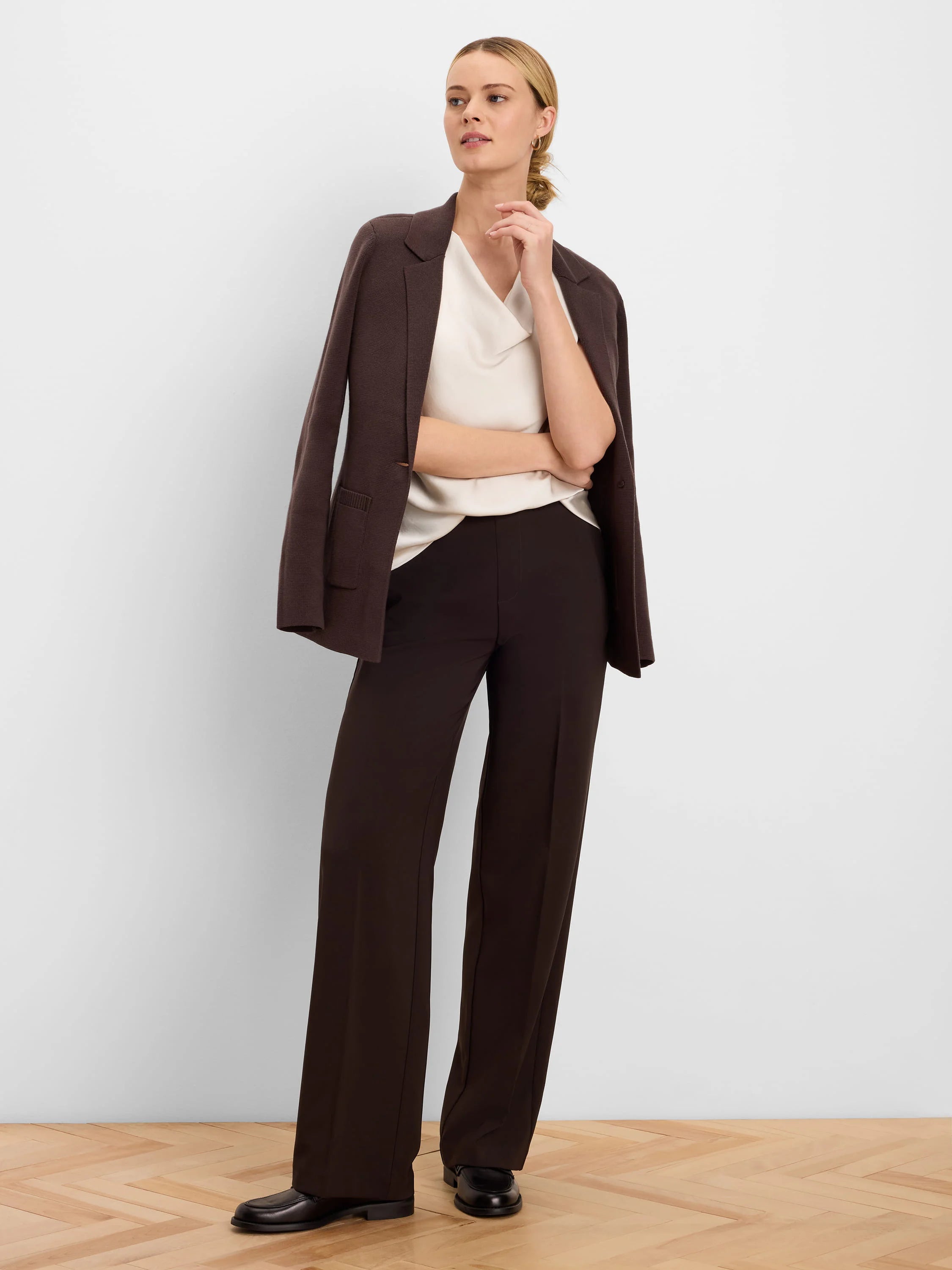 Elegant Knit Blazer - Java