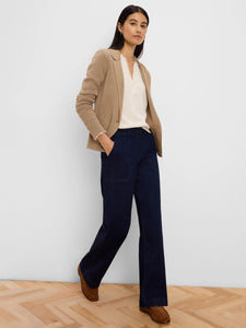 Elegant Knit Tailored Blazer - Oak