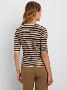 Angled Jacquard Sweater - Neutral Multi