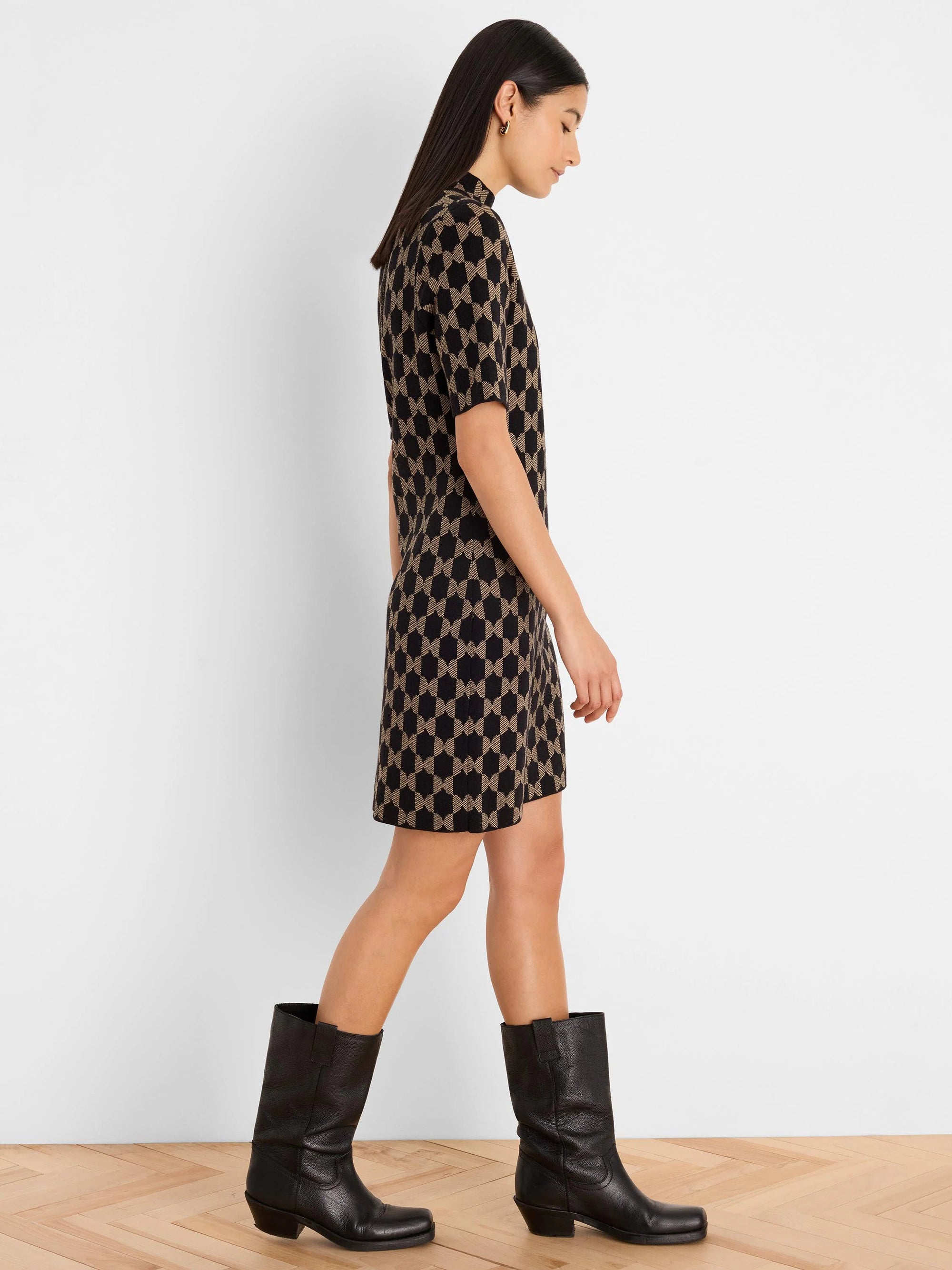 Mod Squad Knit Dress - Black Multi