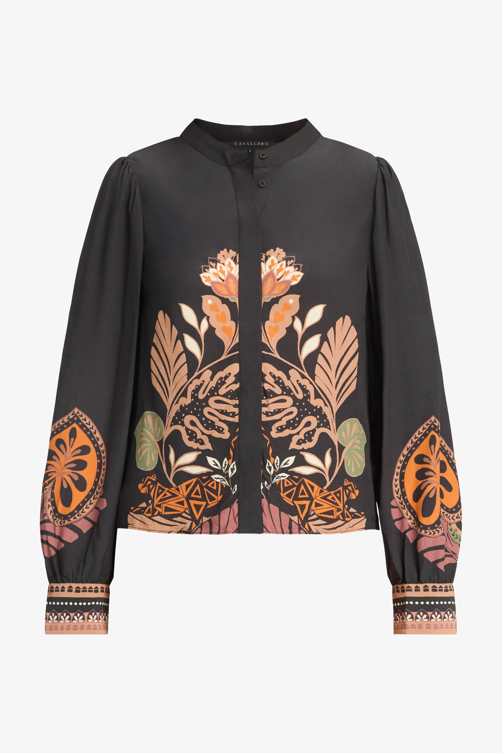 Riley Top - Black Crouching Cheetah