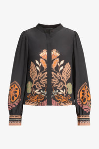 Riley Top - Black Crouching Cheetah