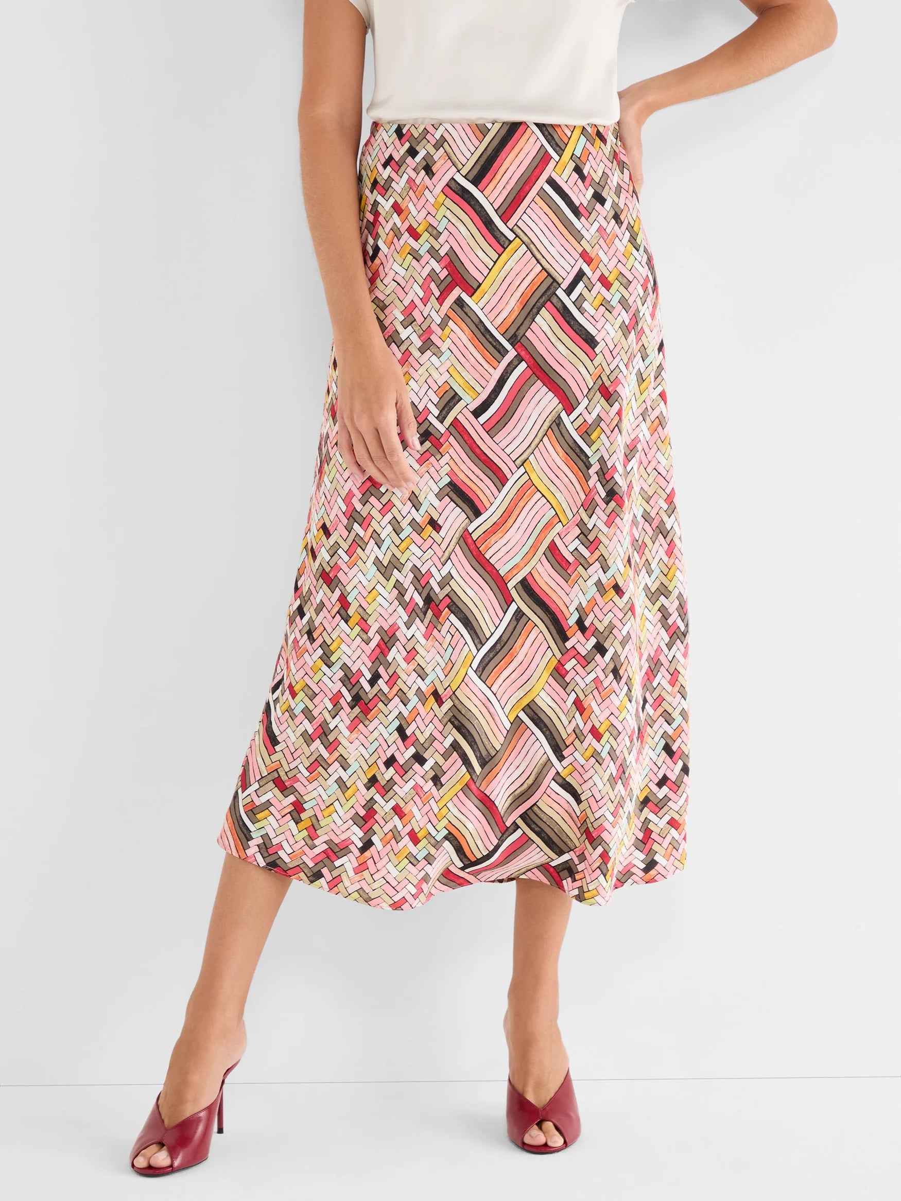 Nic+Zoe Colorweave Slip Skirt