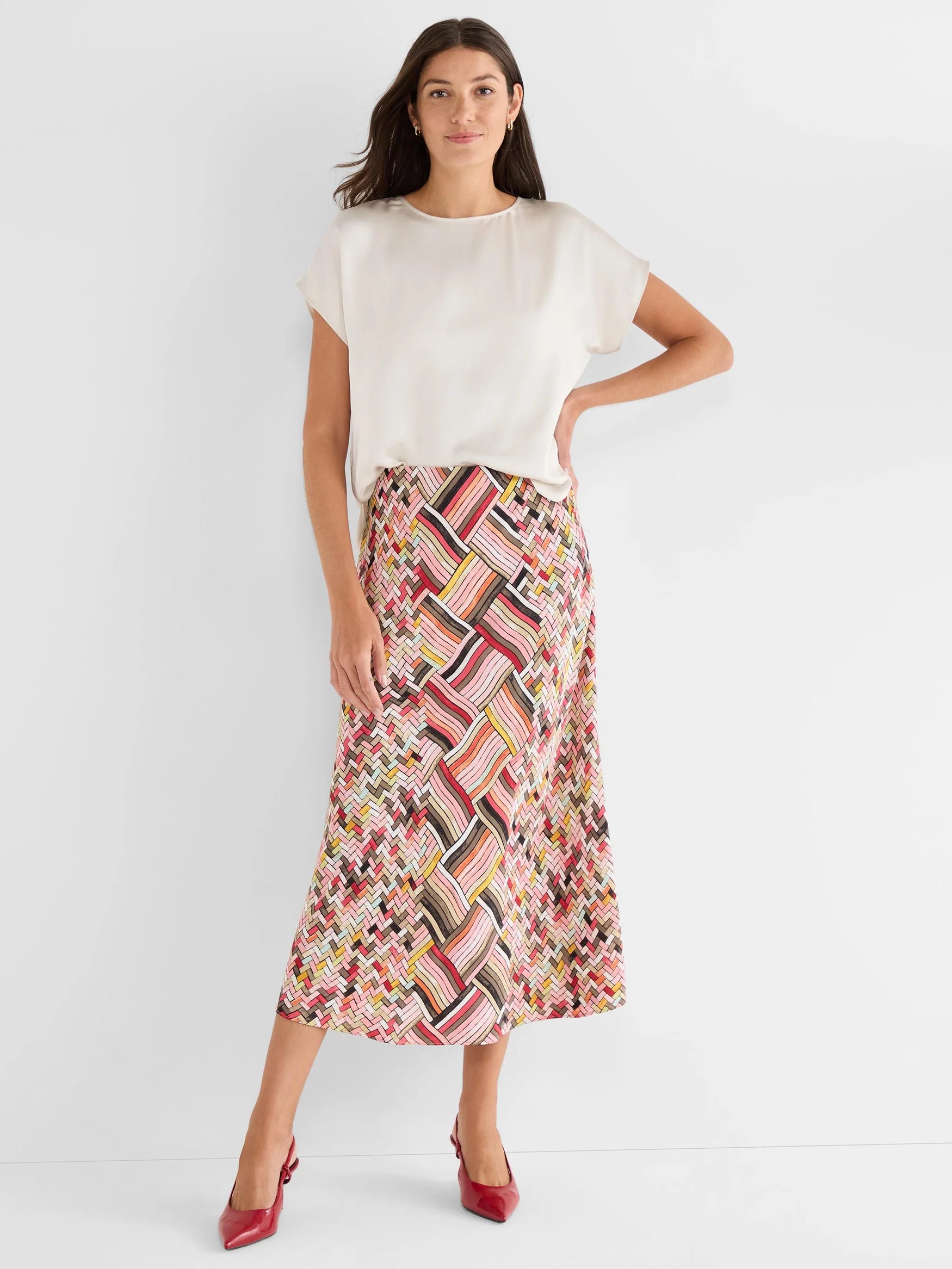 Nic+Zoe Colorweave Slip Skirt
