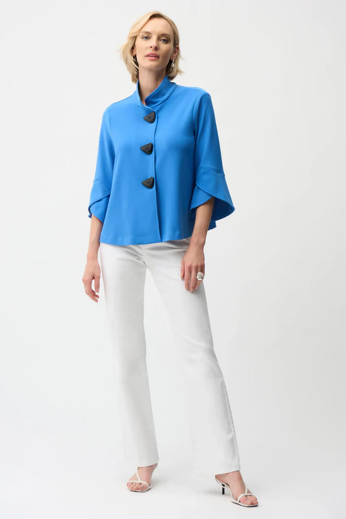 Joseph Ribkoff Tulip Sleeve Three Button Trapeze Jacket